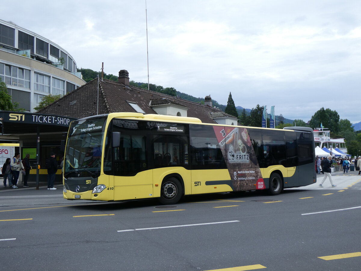 (275'818) - STI Thun - Nr. 410/BE 866'410 - Mercedes am 25. Mai 2025 beim Bahnhof Thun