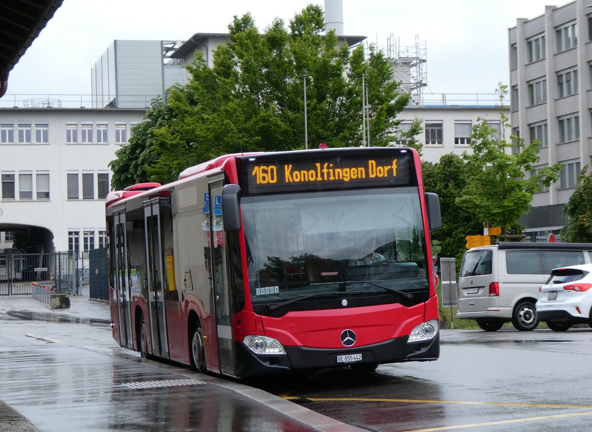 (275'826) - Bernmobil, Bern - Nr. 442/BE 855'442 - Mercedes am 26. Mai 2025 beim Bahnhof Konolfingen