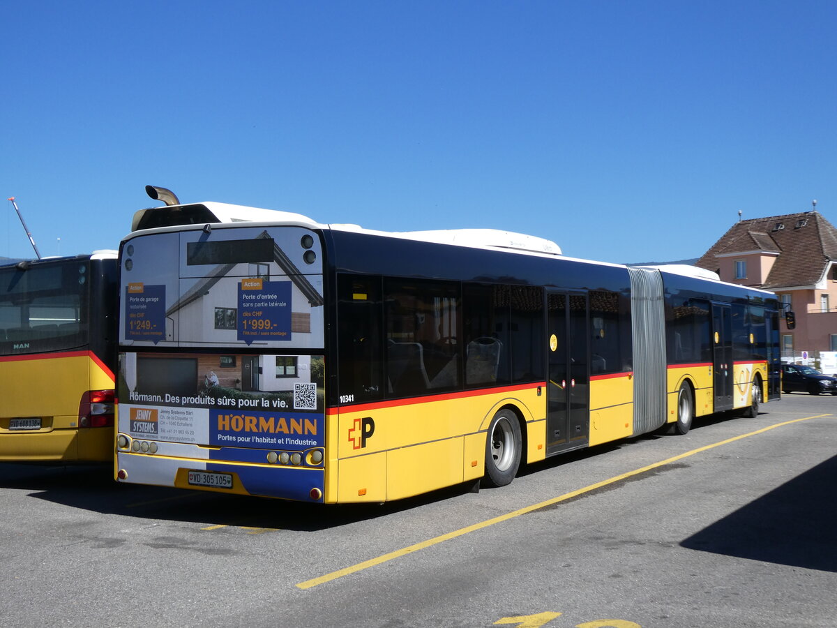(275'978) - CarPostal Ouest - VD 305'105/PID 10'341 - Solaris am 30. Mai 2025 in Yverdon, Garage