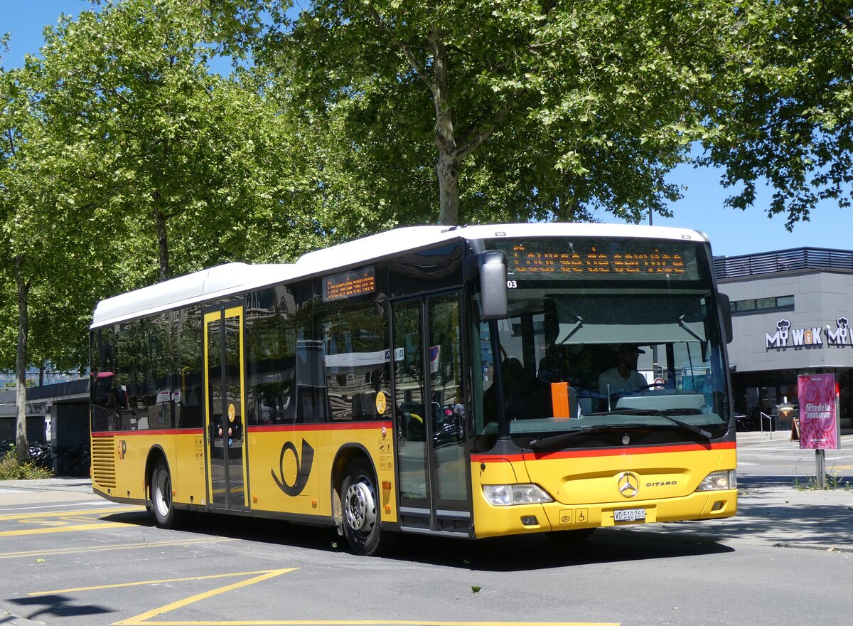 (276'037) - CarPostal Ouest - VD 510'261/PID 5603 - Mercedes am 30. Mai 2025 beim Bahnhof Yverdon