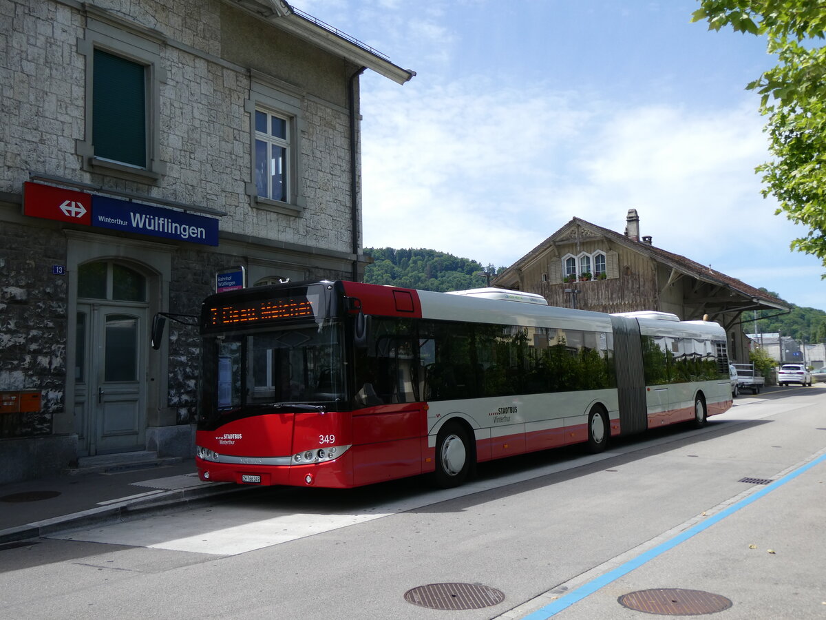 (276'150) - SW Winterthur - Nr. 349/ZH 766'349 - Solaris am 31. Mai 2025 beim Bahnhof Winterthur W�lflingen