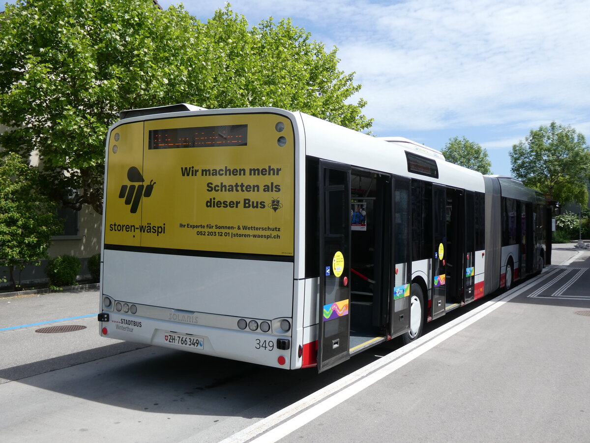(276'151) - SW Winterthur - Nr. 349/ZH 766'349 - Solaris am 31. Mai 2025 beim Bahnhof Winterthur W�lflingen