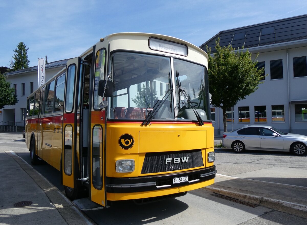 (276'175) - Birchler, Remetschwil - AG 54'039 - FBW/T�scher (ex Gerber, Winkel; ex Eggenberger, M�riken; ex Tanner, Bubendorf; ex P 24'803) am 1. Juni 2025 beim Bahnhof Langnau