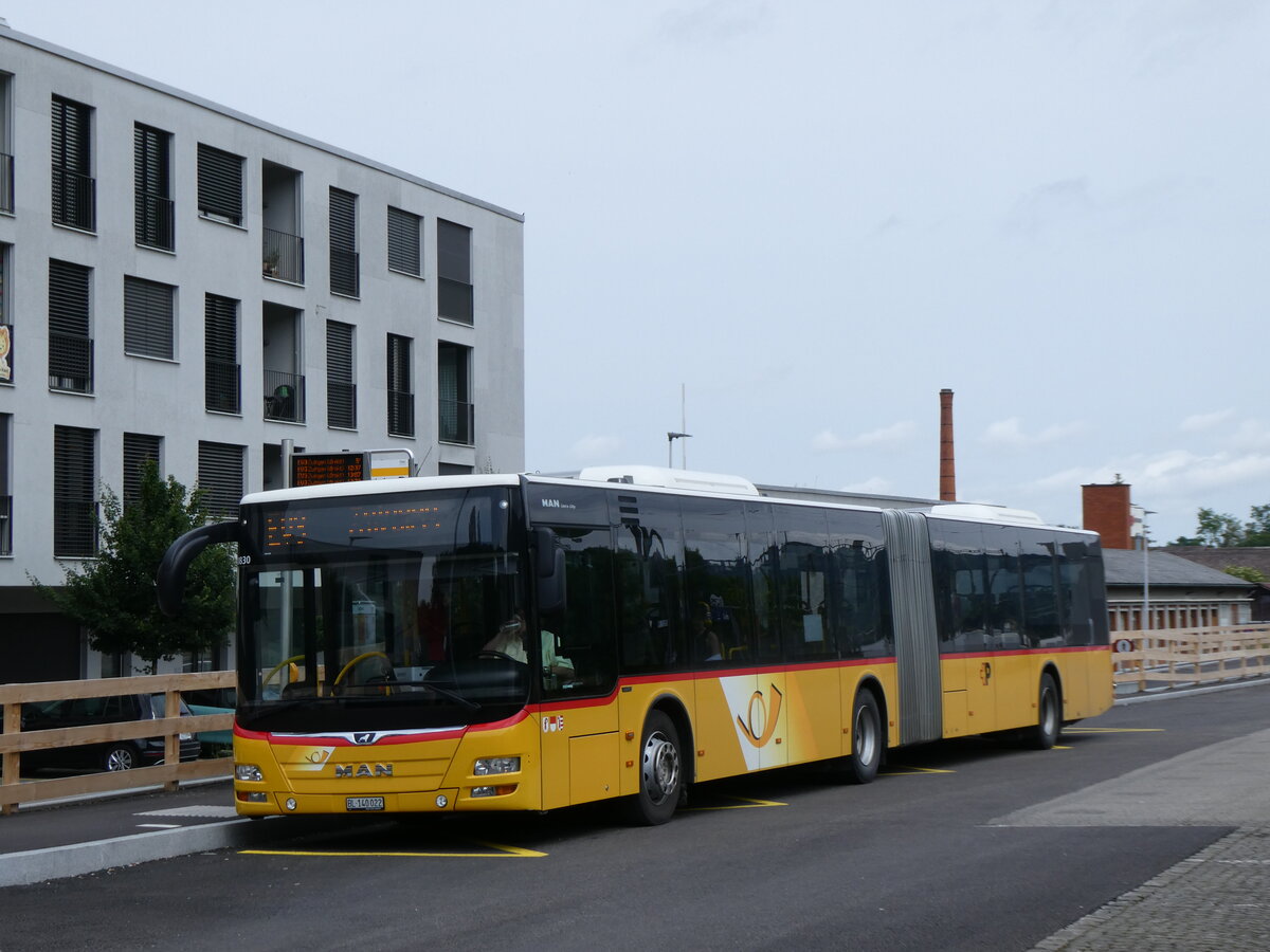 (276'223) - PostAuto Nordschweiz - BL 140'022/PID 10'830 - MAN am 3. Juni 2025 beim Bahnhof Aesch