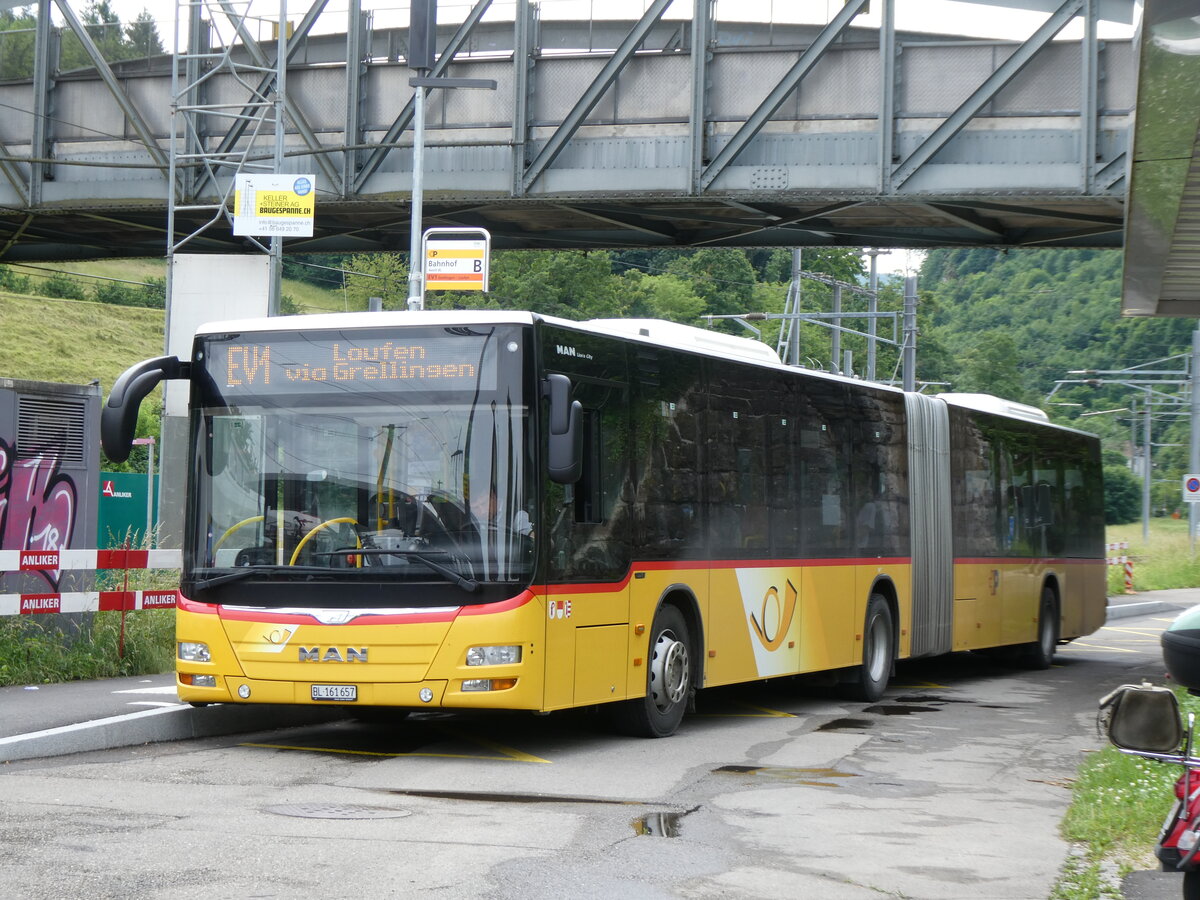 (276'228) - PostAuto Nordschweiz - BL 161'657/PID 10'596 - MAN am 3. Juni 2025 beim Bahnhof Aesch