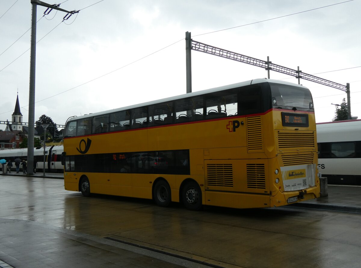 (276'253) - PostAuto Ostschweiz - SG 443'911/PID 11'038 - Alexander Dennis am 3. Juni 2025 beim Bahnhof Laufen