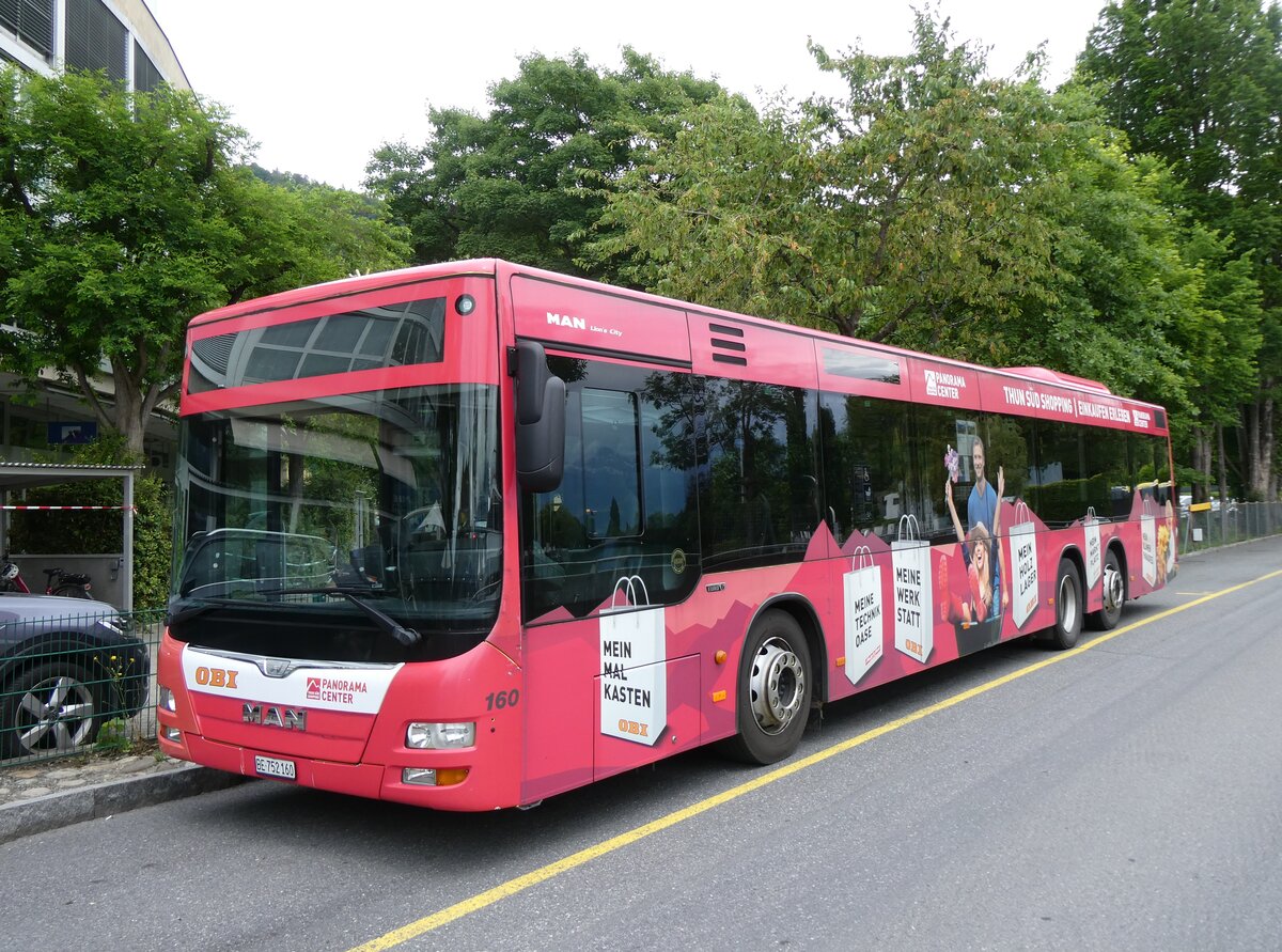 (276'285) - STI Thun - Nr. 160/BE 752'160 - MAN am 5. Juni 2025 bei der Schiffl�ndte Thun