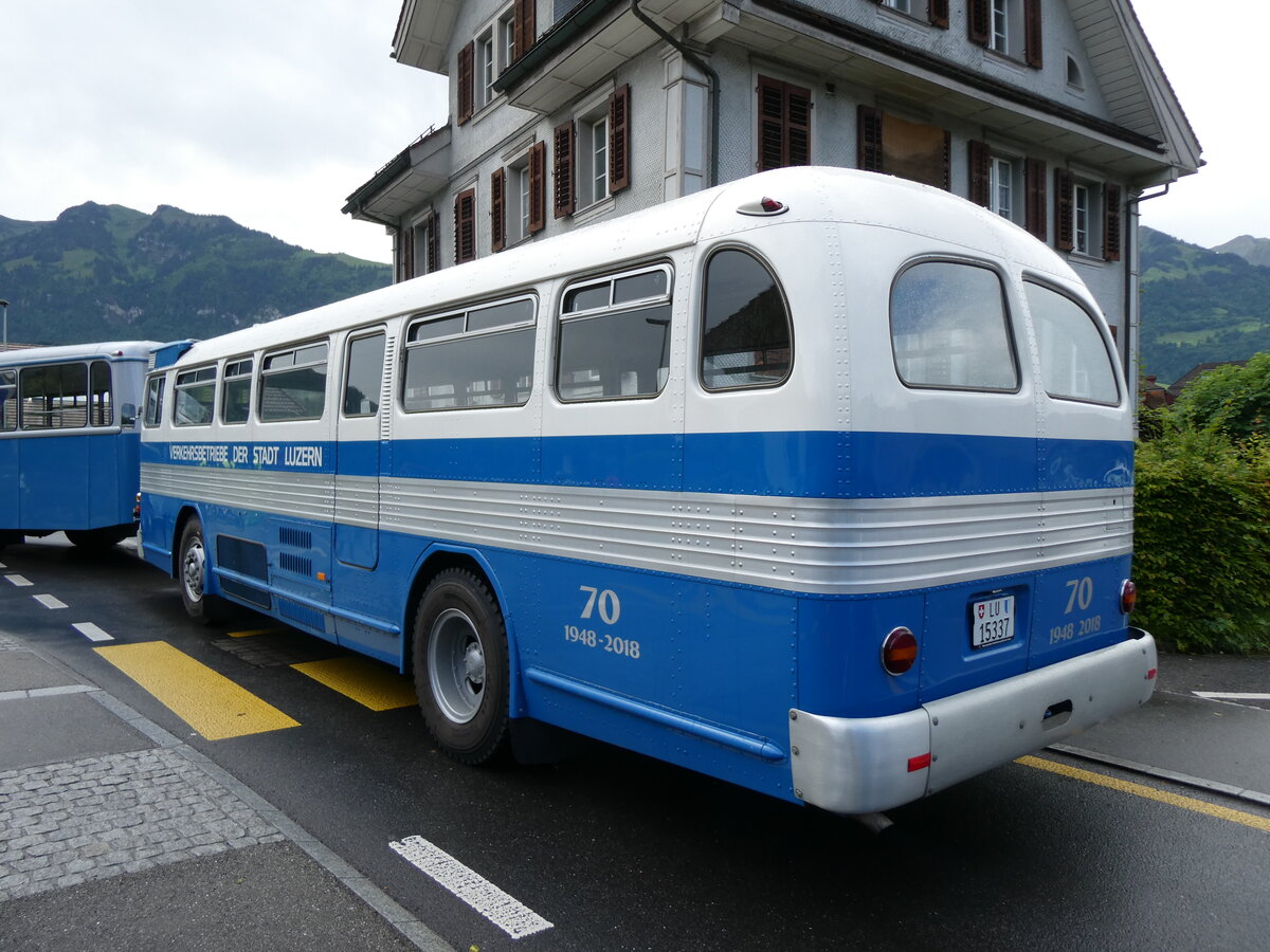 (276'382) - VBL Luzern (vbl-historic) - Nr. 76/LU 15'337 - Twin Coach am 7. Juni 2025 in Sarnen, OiO