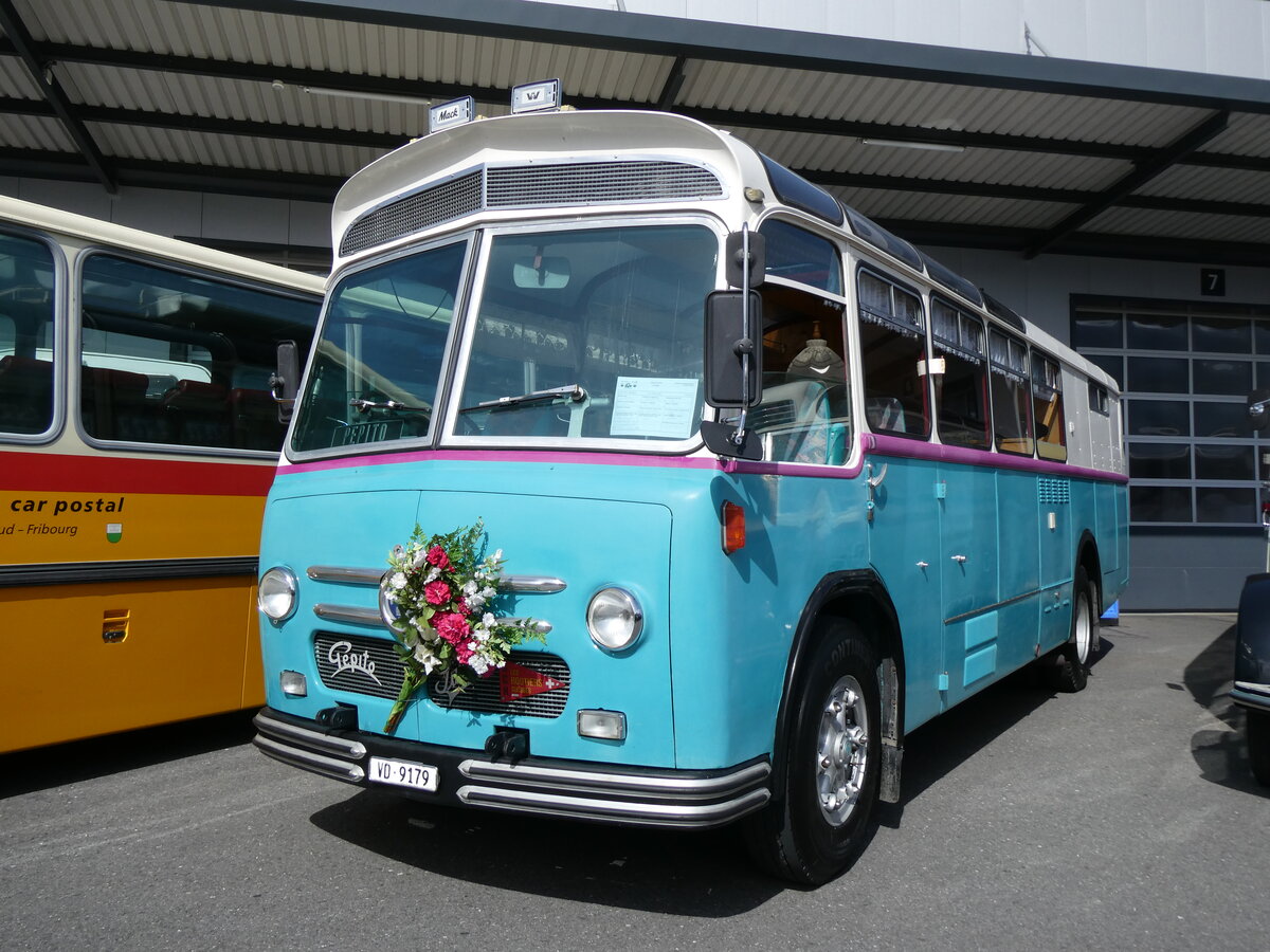 (276'627) - Pittet, Aigle - VD 9179 - Saurer/Saurer (ex M+79'518; ex P 24'137; ex P 21'737) am 14. Juni 2025 in Aigle, Kolly SA