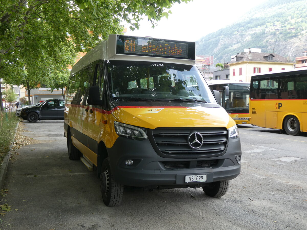 (276'720) - PostAuto Wallis - VS 629/PID 11'294 - Mercedes am 14. Juni 2025 in Brig, Garage