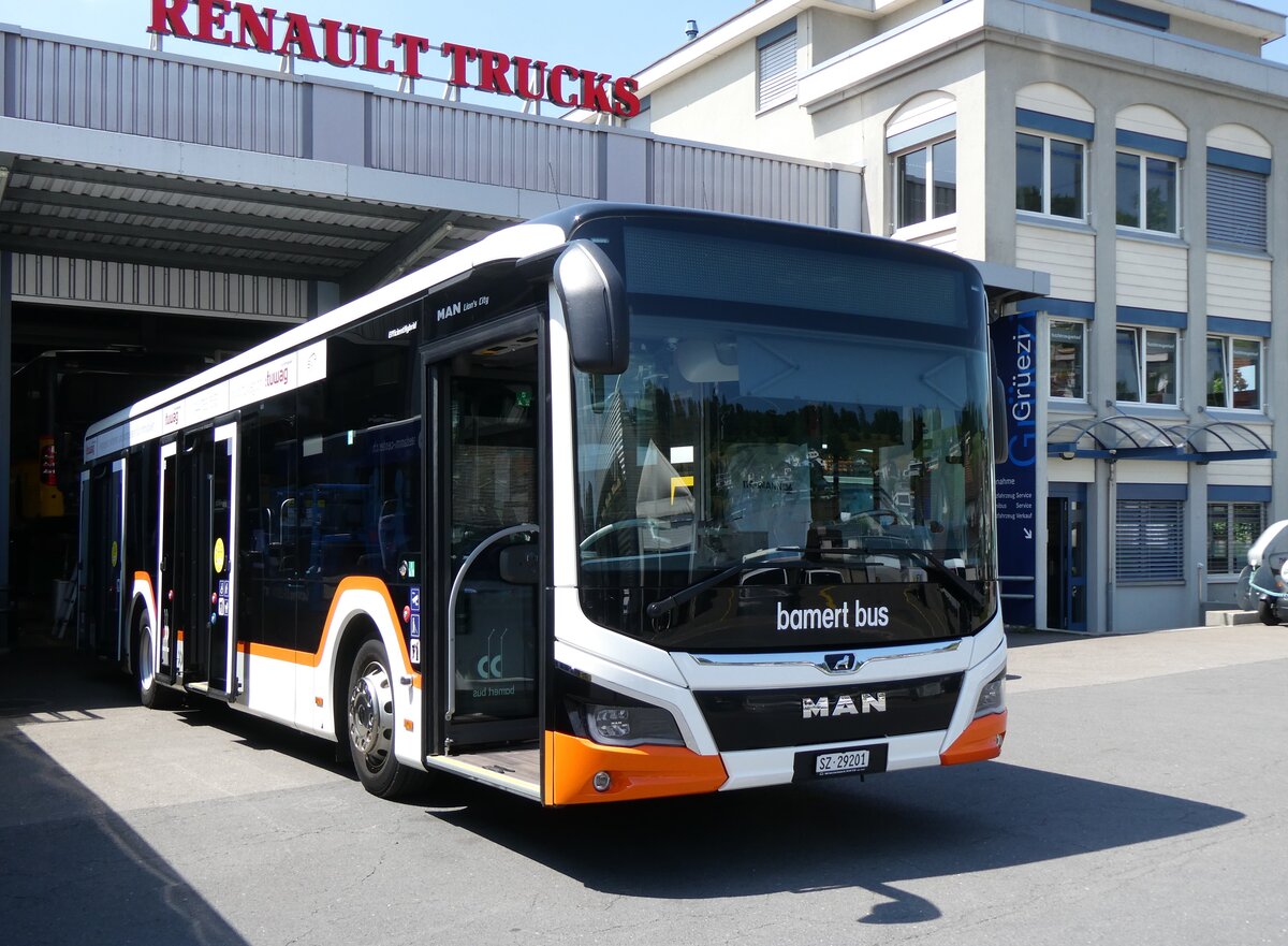 (276'810) - Bamert, Wollerau - SZ 29'201 - MAN am 17. Juni 2025 in Schmerikon, Thomann