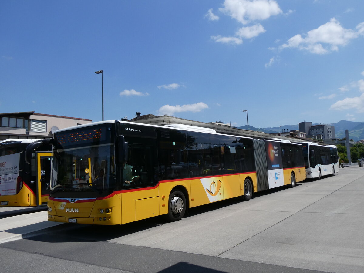 (276'822) - PostAuto Ostschweiz - SG 492'007/PID 11'249 - MAN (ex SZ 125'405) am 17. Juni 2025 beim Bahnhof Uznach