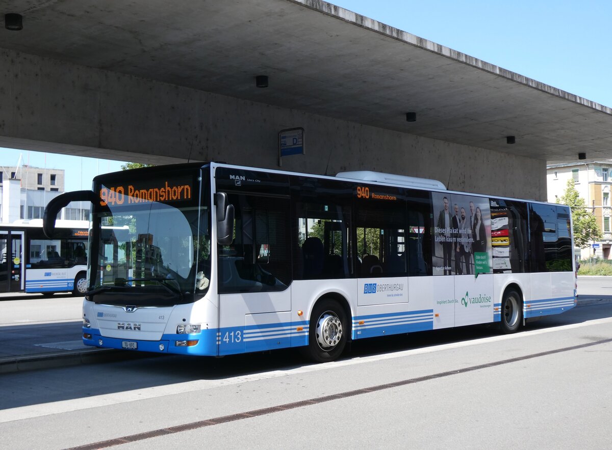 (276'845) - BOTG Amriswil - Nr. 413/TG 691 - MAN am 17. Juni 2025 in Arbon, Bushof