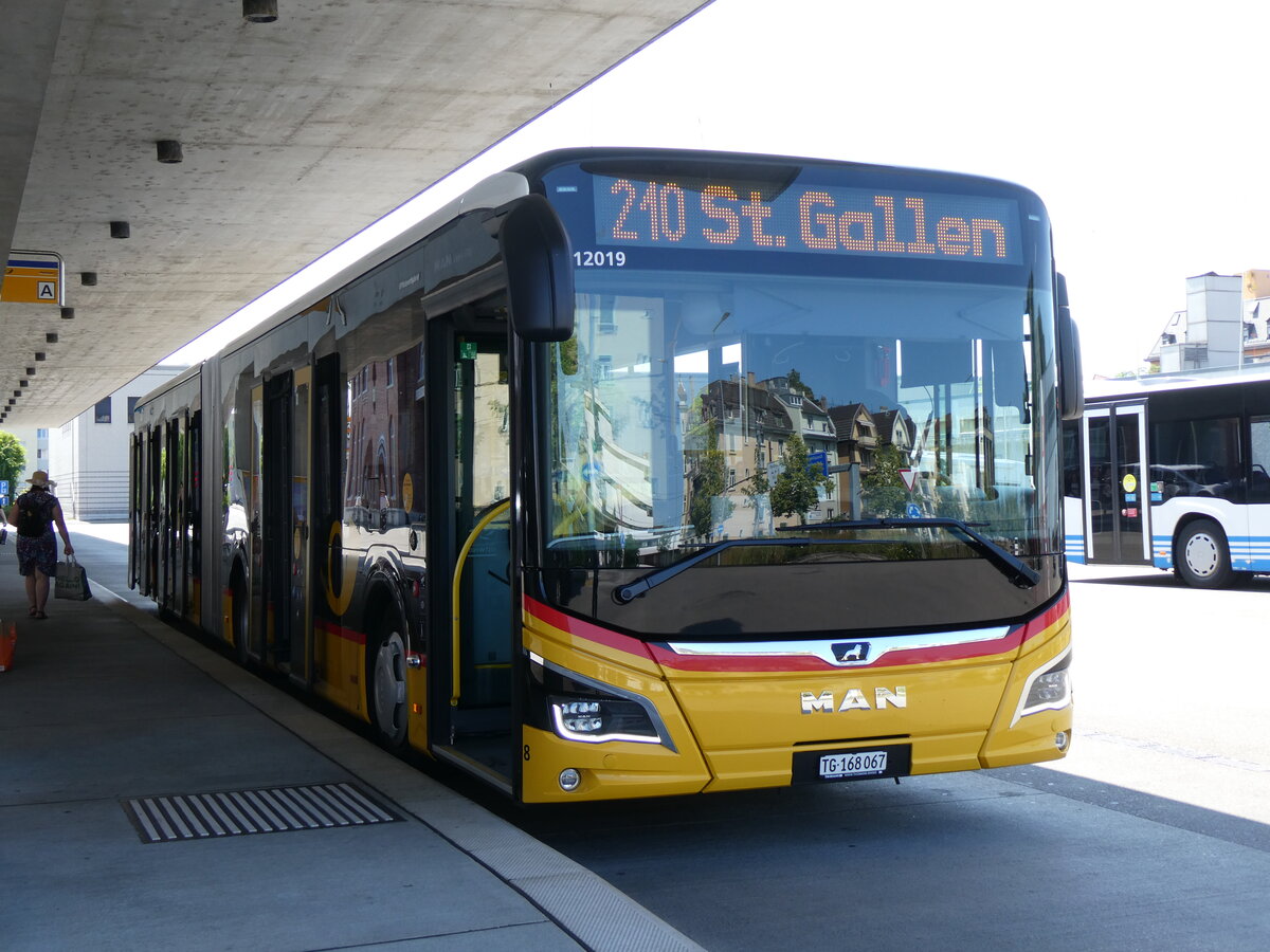 (276'847) - Eurobus, Arbon - Nr. 8/TG 168'067/PID 12'019 - MAN am 17. Juni 2025 in Arbon, Bushof