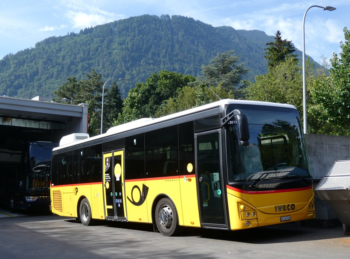 (276'879) - PostAuto Graub�nden - GR 167'949/PID 12'013 - Iveco (ex Nr. 7) am 18. Juni 2025 in Chur, Garage