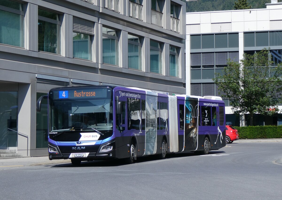 (276'946) - Chur Bus, Chur - Nr. 4/GR 97'504 - MAN am 18. Juni 2025 beim Bahnhof Chur 