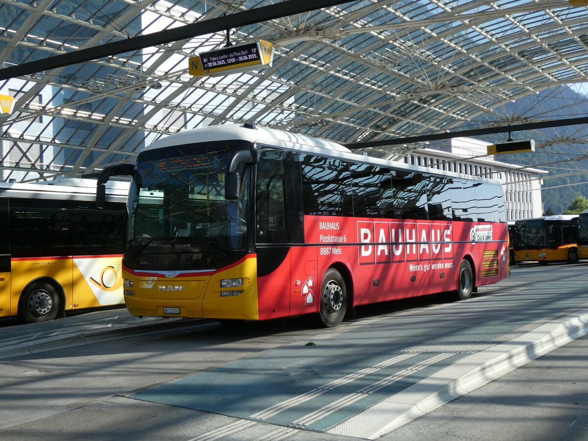 (276'965) - PostAuto Graub�nden - GR 173'201/PID 10'503 - MAN am 18. Juni 2025 in Chur, Postautostation