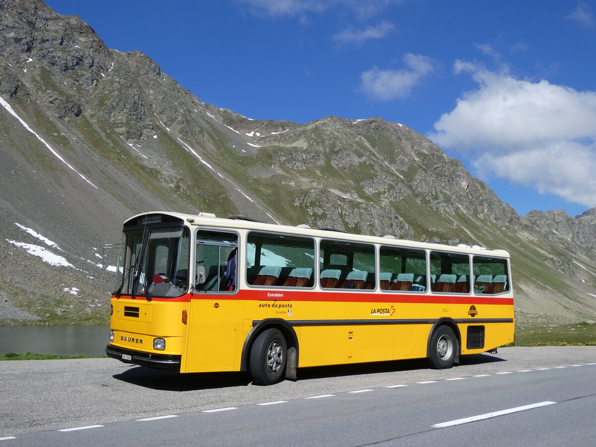 (276'998) - Gaudenz, Andeer - GR 1866 - Saurer/R&J (ex Mark, Andeer PID 2824; ex PostAuto Graub�nden; ex P 24'350) am 19. Juni 2025 auf dem Fl�elapass
