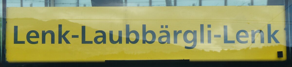 (277'202) - Routentafel - Lenk-Laubb�rgli-Lenk - am 21. Juni 2025 beim Bahnhof Lenk