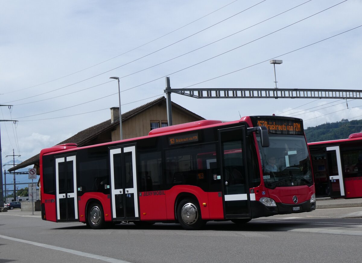 (277'262) - Bernmobil, Bern - Nr. 444/BE 855'444 - Mercedes am 27. Juni 2025 beim Bahnhof M�nsingen