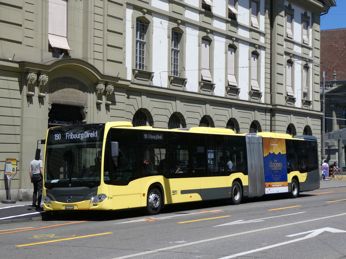 (277'310) - STI Thun - Nr. 714/BE 427'714 - Mercedes am 28. Juni 2025 beim Bahnhof Bern
