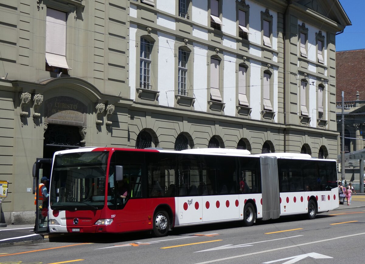 (277'314) - TPF Fribourg - Nr. 157/FR 300'363 - Mercedes am 28. Juni 2025 beim Bahnhof Bern