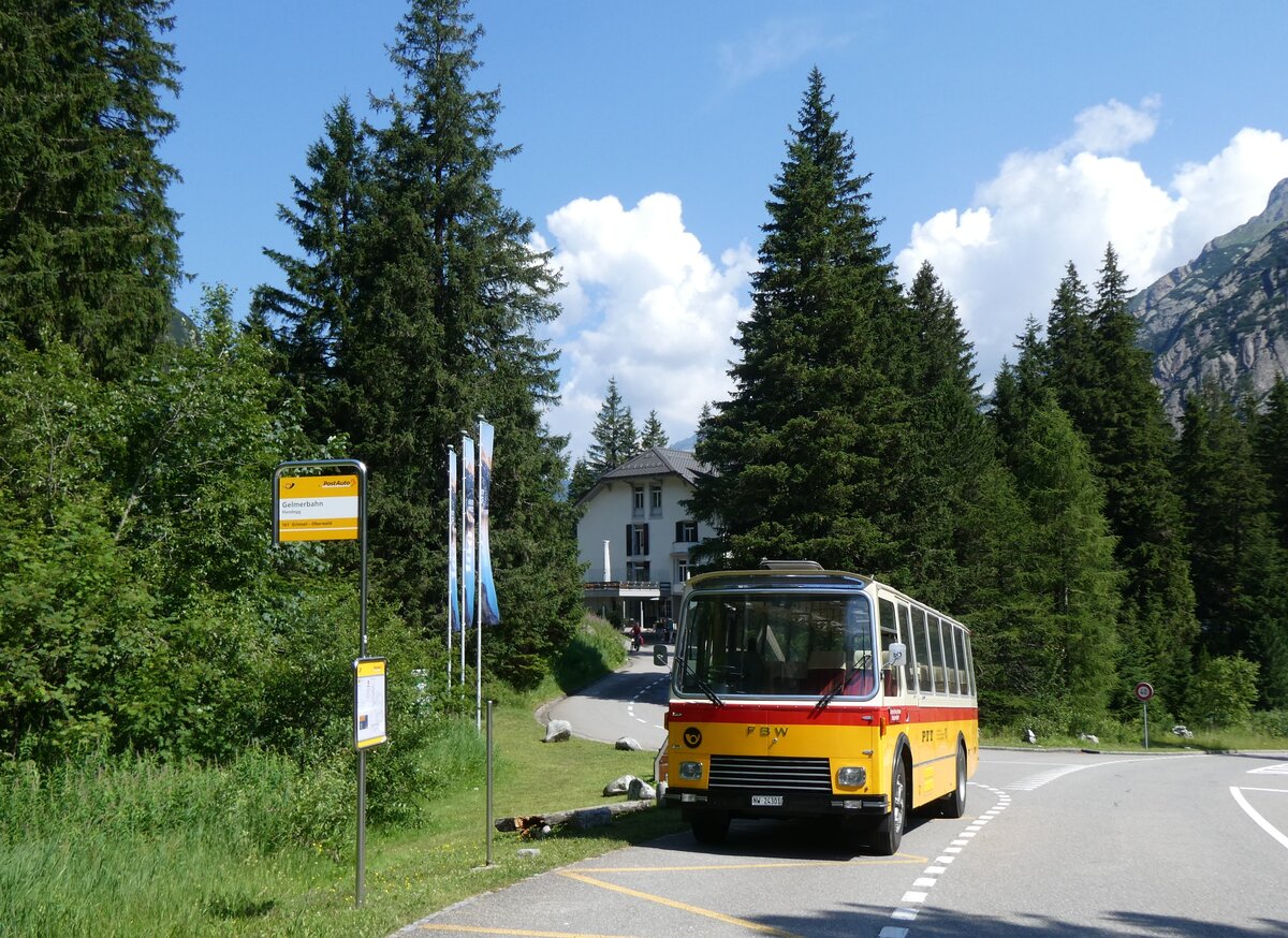 (277'387) - Lambach, Gommiswald - NW 24'301 - FBW/Eggli (ex Tanner+Lambach, Reigoldswil; ex Lambach, Rieden; ex Meier, Gr�t; ex AVG Grindelwald Nr. 13; ex P 24'182) am 1. Juli 2025 in Handegg, Gelmerbahn