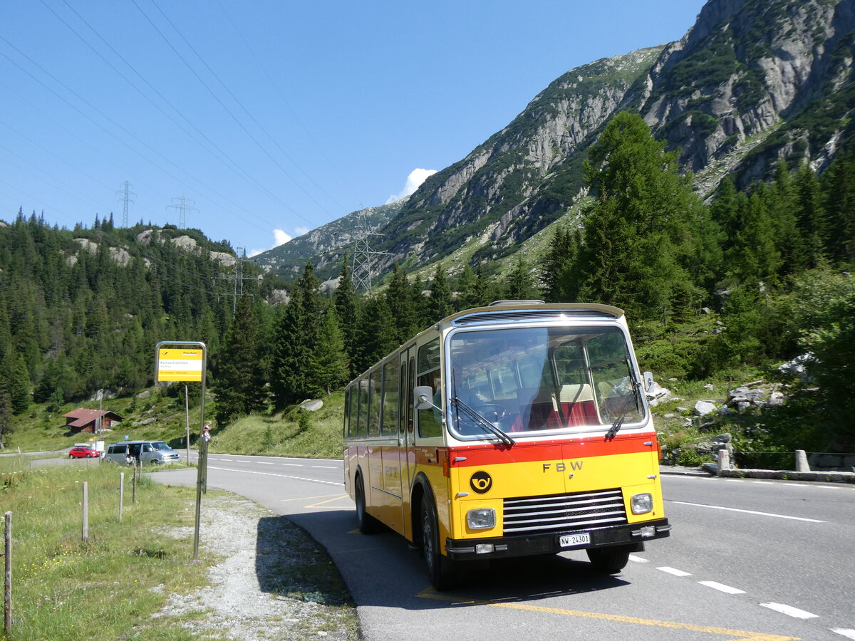 (277'395) - Lambach, Gommiswald - NW 24'301 - FBW/Eggli (ex Tanner+Lambach, Reigoldswil; ex Lambach, Rieden; ex Meier, Gr�t; ex AVG Grindelwald Nr. 13; ex P 24'182) am 1. Juli 2025 in Handegg, Kunzent�nneln