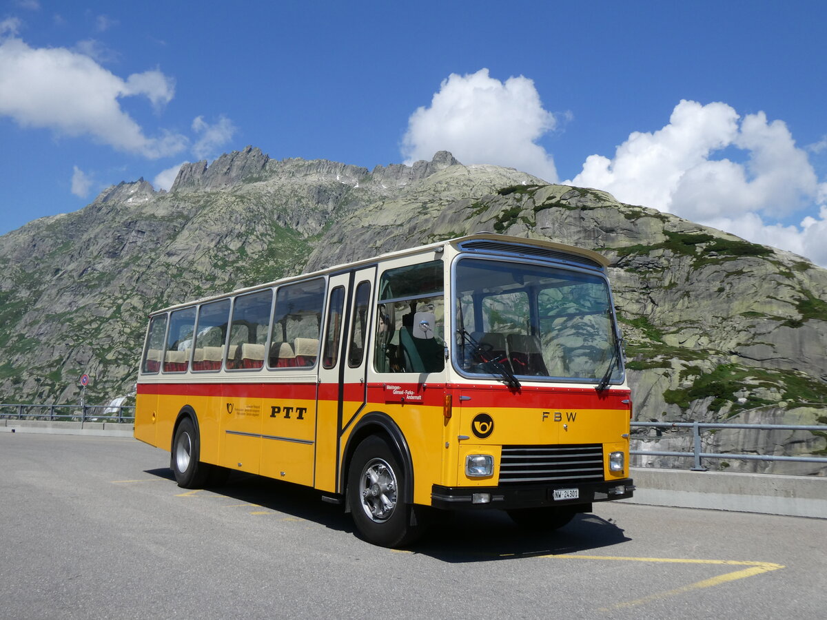 (277'411) - Lambach, Gommiswald - NW 24'301 - FBW/Eggli (ex Tanner+Lambach, Reigoldswil; ex Lambach, Rieden; ex Meier, Gr�t; ex AVG Grindelwald Nr. 13; ex P 24'182) am 1. Juli 2025 in Grimsel, Hospiz