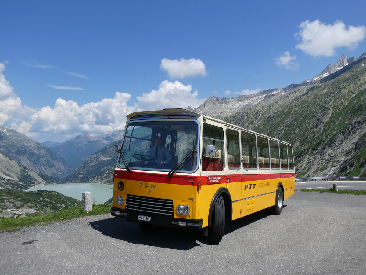 (277'424) - Lambach, Gommiswald - NW 24'301 - FBW/Eggli (ex Tanner+Lambach, Reigoldswil; ex Lambach, Rieden; ex Meier, Gr�t; ex AVG Grindelwald Nr. 13; ex P 24'182) am 1. Juli 2025 am Grimselpass