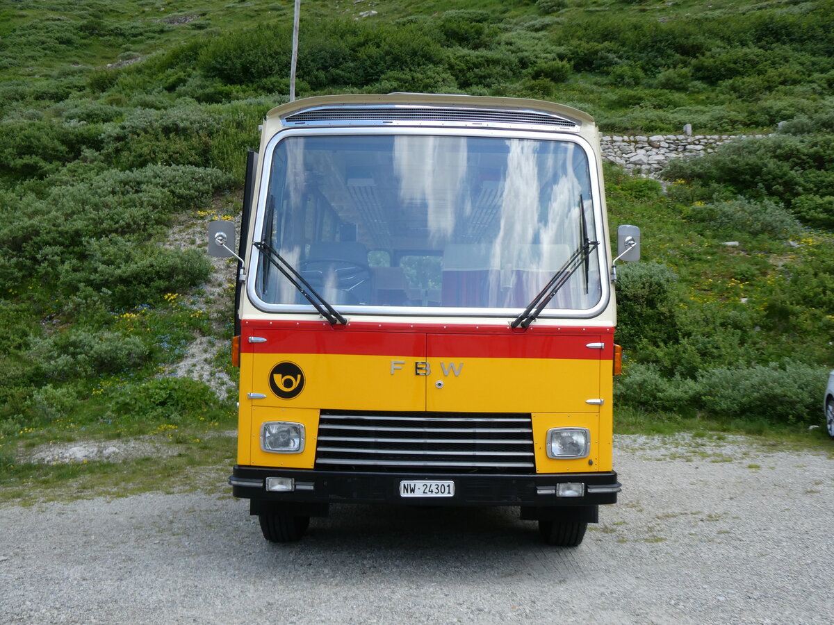 (277'446) - Lambach, Gommiswald - NW 24'301 - FBW/Eggli (ex Tanner+Lambach, Reigoldswil; ex Lambach, Rieden; ex Meier, Gr�t; ex AVG Grindelwald Nr. 13; ex P 24'182) am 1. Juli 2025 in Oberaar, Stausee 