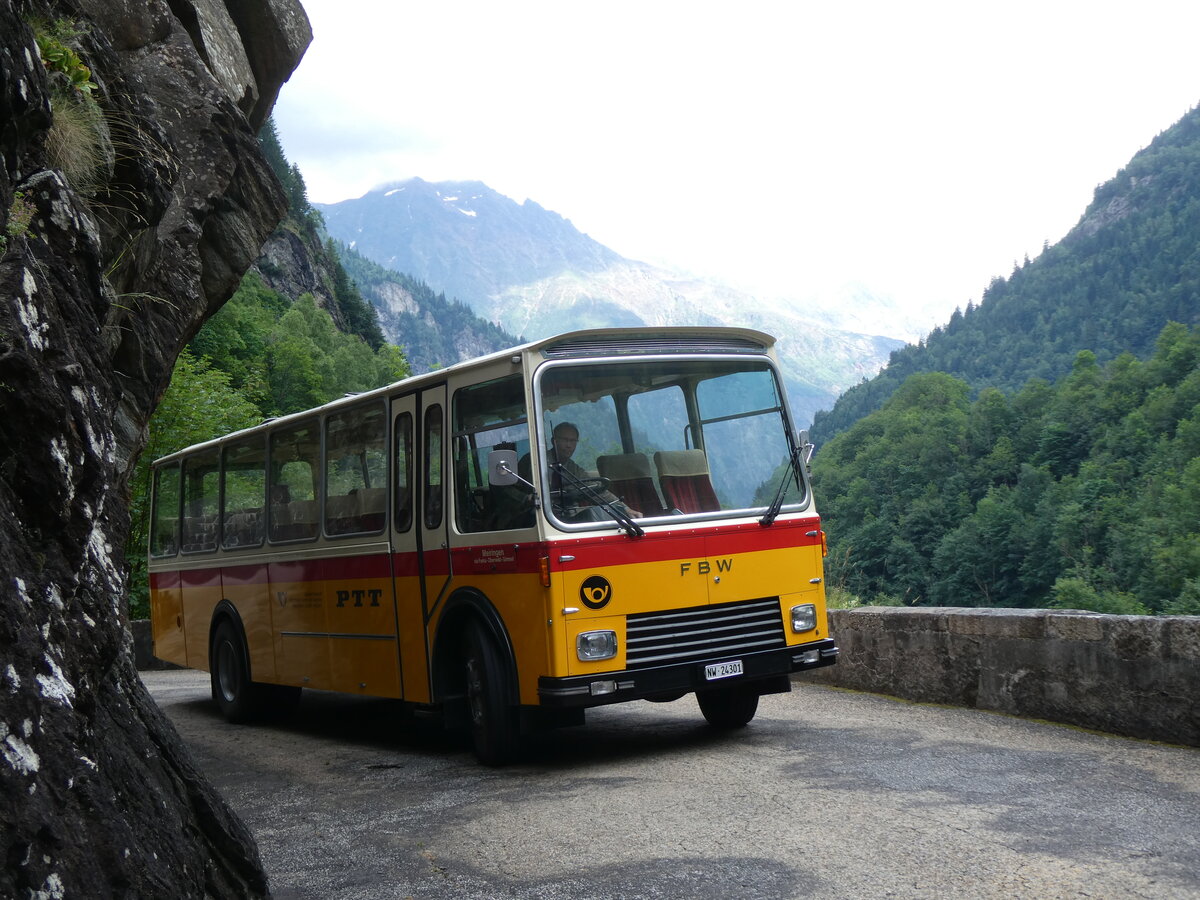 (277'461) - Lambach, Gommiswald - NW 24'301 - FBW/Eggli (ex Tanner+Lambach, Reigoldswil; ex Lambach, Rieden; ex Meier, Gr�t; ex AVG Grindelwald Nr. 13; ex P 24'182) am 1. Juli 2025 auf der alten Grimselstrasse
