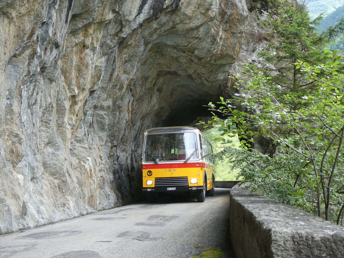 (277'465) - Lambach, Gommiswald - NW 24'301 - FBW/Eggli (ex Tanner+Lambach, Reigoldswil; ex Lambach, Rieden; ex Meier, Gr�t; ex AVG Grindelwald Nr. 13; ex P 24'182) am 1. Juli 2025 auf der alten Grimselstrasse