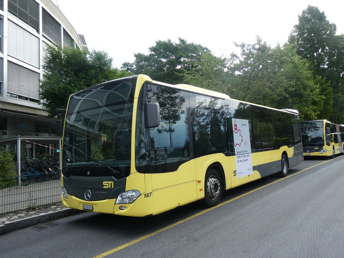 (277'492) - STI Thun - Nr. 187/BE 804'187 - Mercedes am 3. Juli 2025 bei der Schiffl�ndte Thun