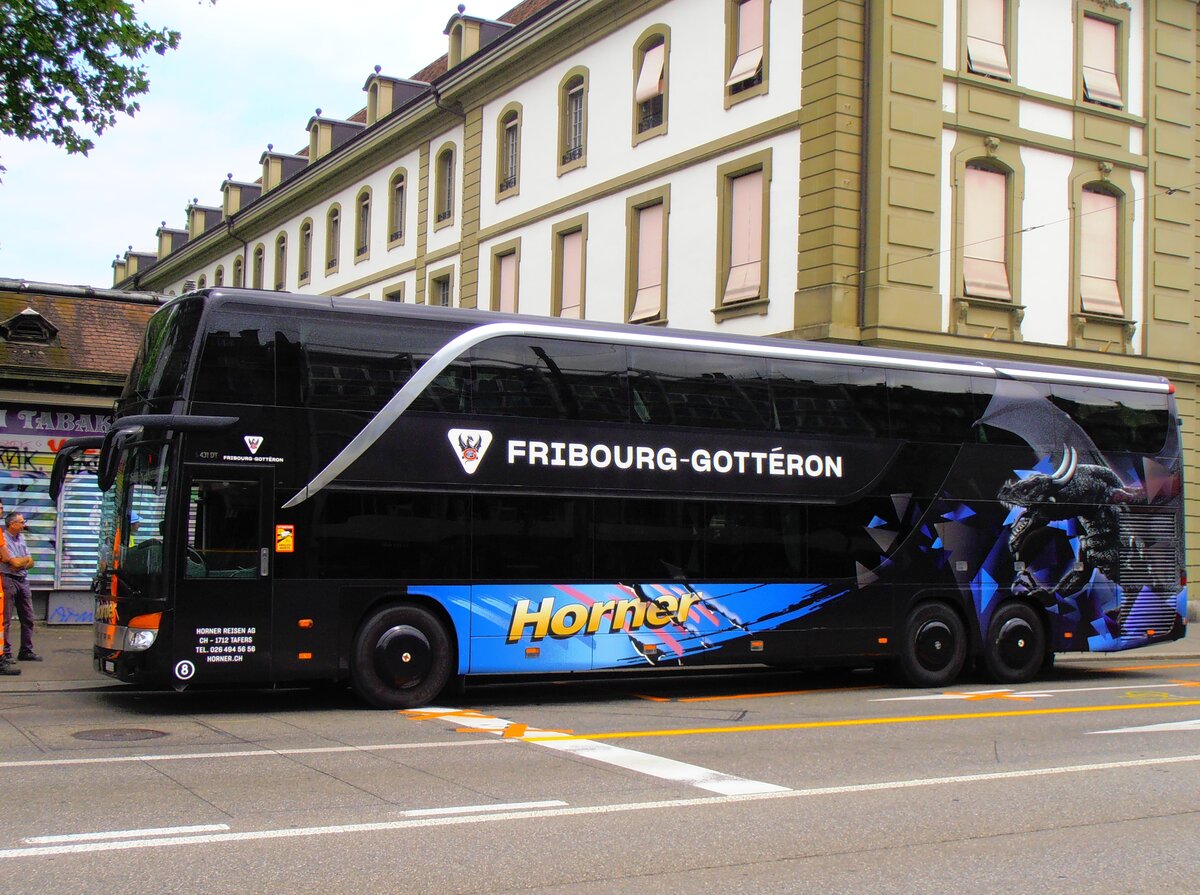 (277'523) - Horner, Tafers - Nr. 8/FR 300'508 - Setra am 4. Juli 2025 beim Bahnhof Bern