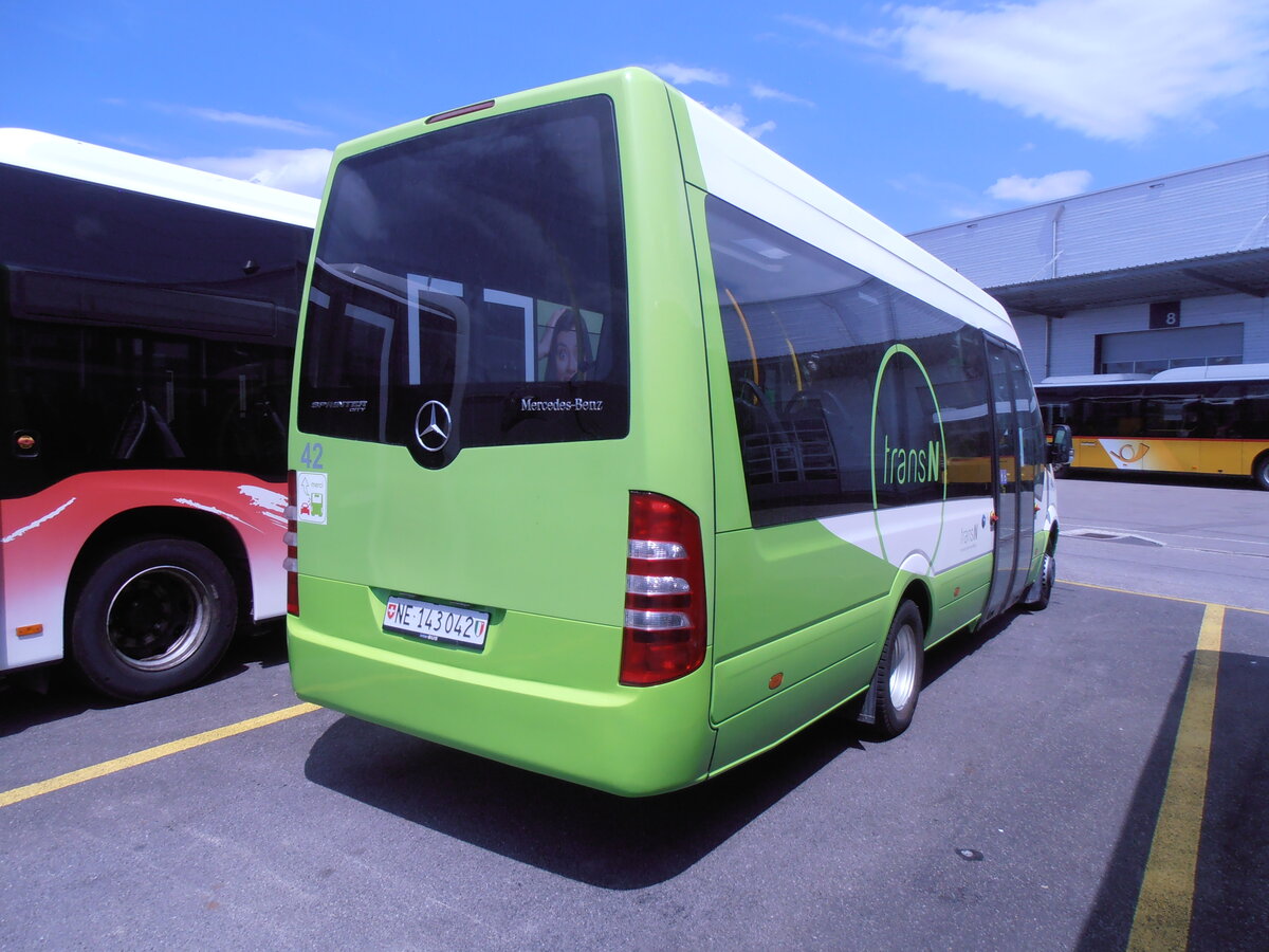 (277'610) - transN, La Chaux-de-Fonds - Nr. 42/NE 143'042 - Mercedes am 5. Juli 2025 in Kerzers, Interbus
