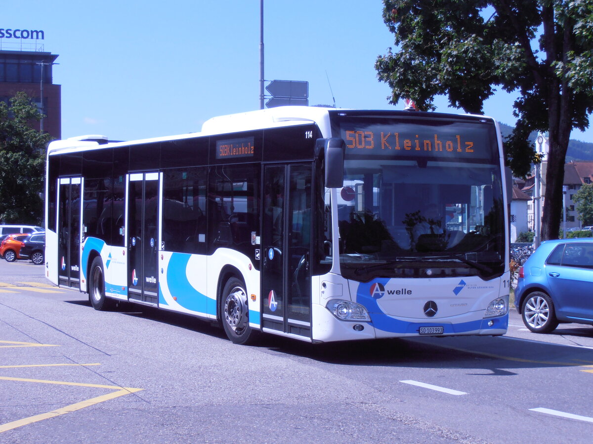 (277'748) - BOGG Wangen b.O. - Nr. 114/SO 103'993 - Mercedes am 10. Juli 2025 beim Bahnhof Olten