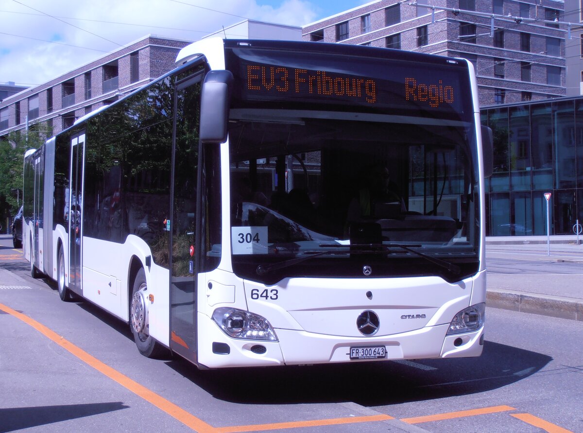 (277'898) - Intertours, Domdidier - Nr. 643/FR 300'643 - Mercedes am 17. Juli 2025 beim Bahnhof Bern Europaplatz