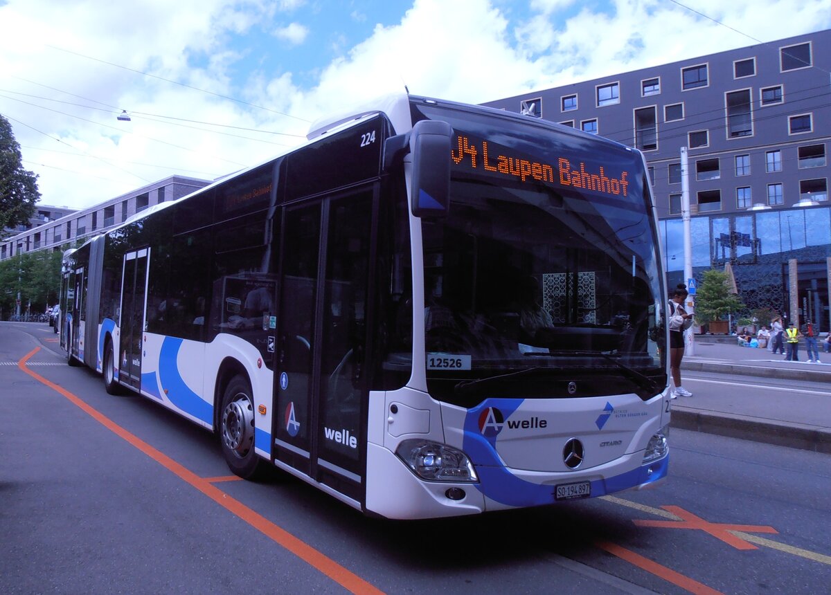 (277'908) - BOGG Wangen b.O. - Nr. 224/SO 194'897/PID 12'526 - Mercedes am 17. Juli 2025 beim Bahnhof Bern Europaplatz (angemietet von PostAuto)