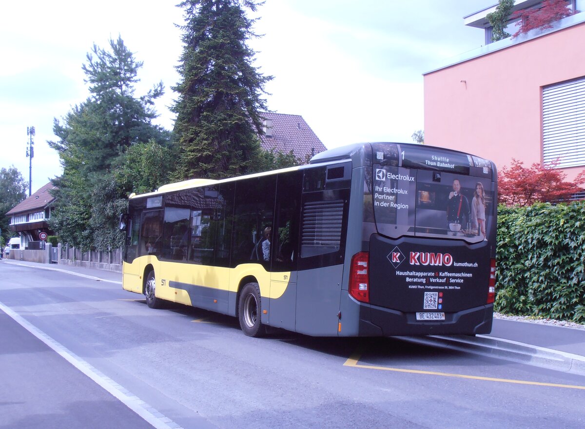 (277'985) - STI Thun - Nr. 403/BE 432'403 - Mercedes am 23. Juli 2025 in Thun, Scherzligen/Schadau