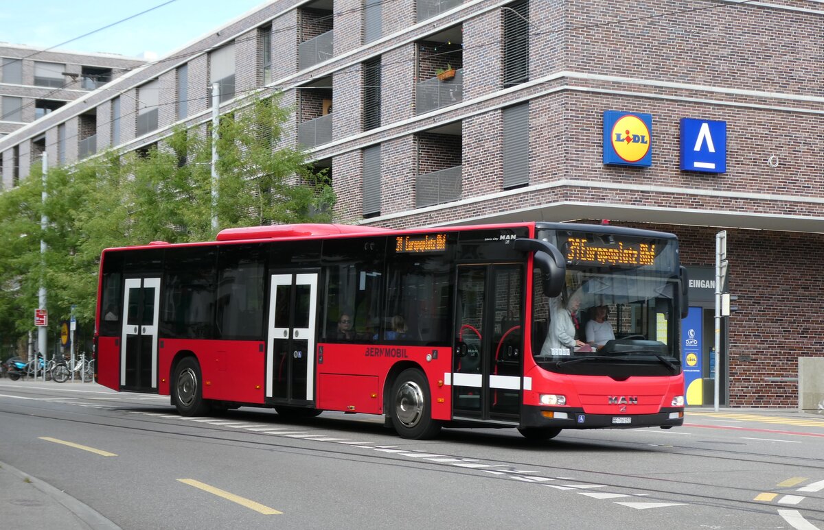 (278'235) - Bernmobil, Bern - Nr. 152/BE 716'152 - MAN am 30. Juli 2025 beim Bahnhof Bern Europaplatz