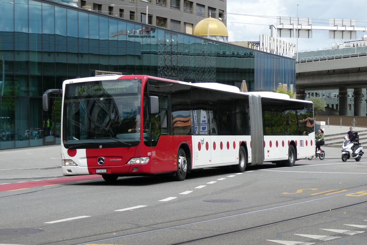 (278'309) - TPF Fribourg - Nr. 157/FR 300'363 - Mercedes am 1. August 2025 beim Bahnhof Bern Europaplatz