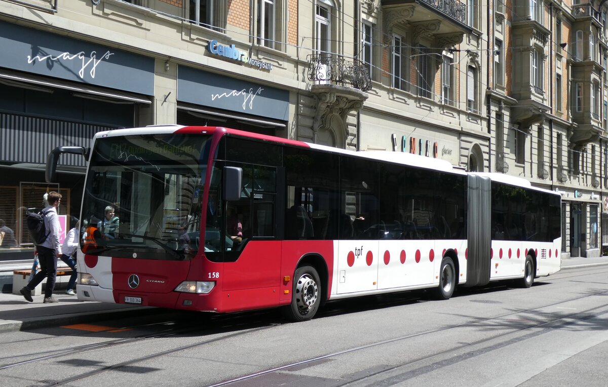 (278'334) - TPF Fribourg - Nr. 158/FR 300'364 - Mercedes am 1. August 2025 beim Bahnhof Bern