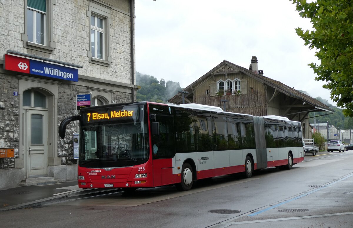(278'385) - SW Winterthur - Nr. 355/ZH 886'355 - MAN am 2. August 2025 beim Bahnhof Winterthur W�lflingen