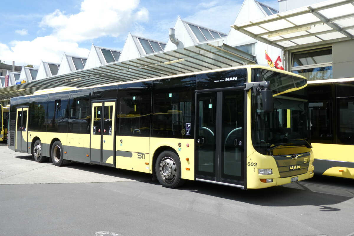 (278'436) - STI Thun - Nr. 602/BE 865'602 - MAN am 3. August 2025 in Thun, Garage