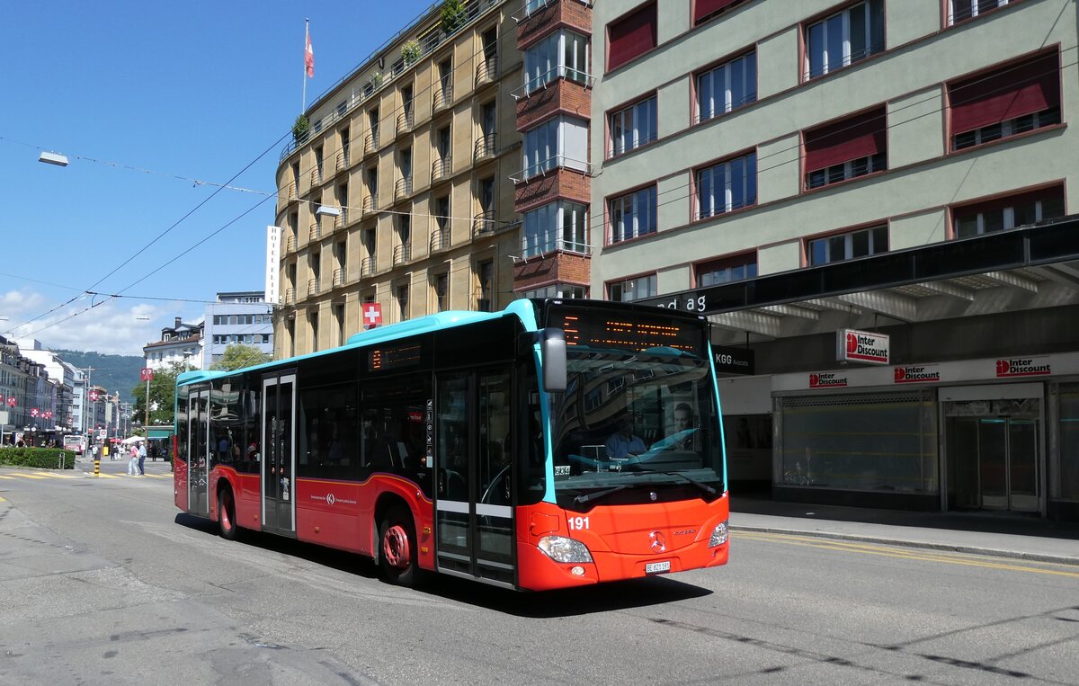 (278'483) - VB Biel - Nr. 191/BE 821'191 - Mercedes am 4. August 2025 beim Bahnhof Biel