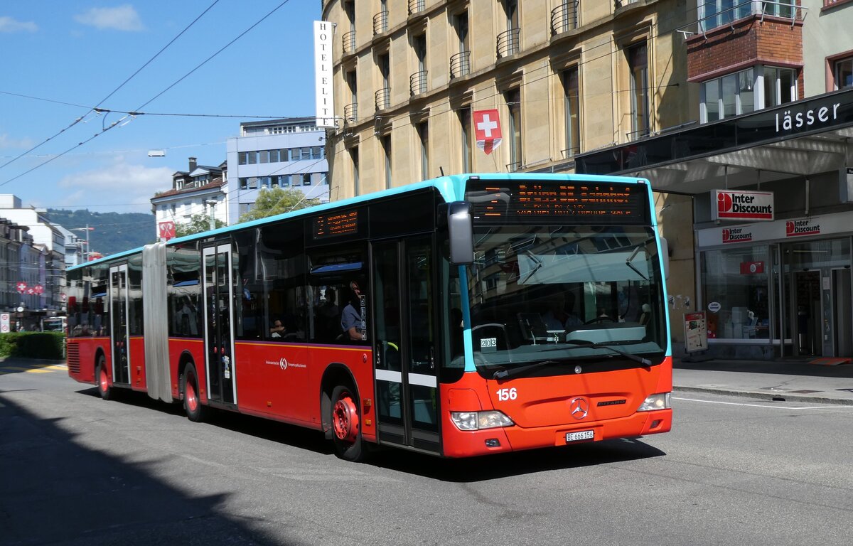 (278'497) - VB Biel - Nr. 156/BE 666'156 - Mercedes am 4. August 2025 beim Bahnhof Biel