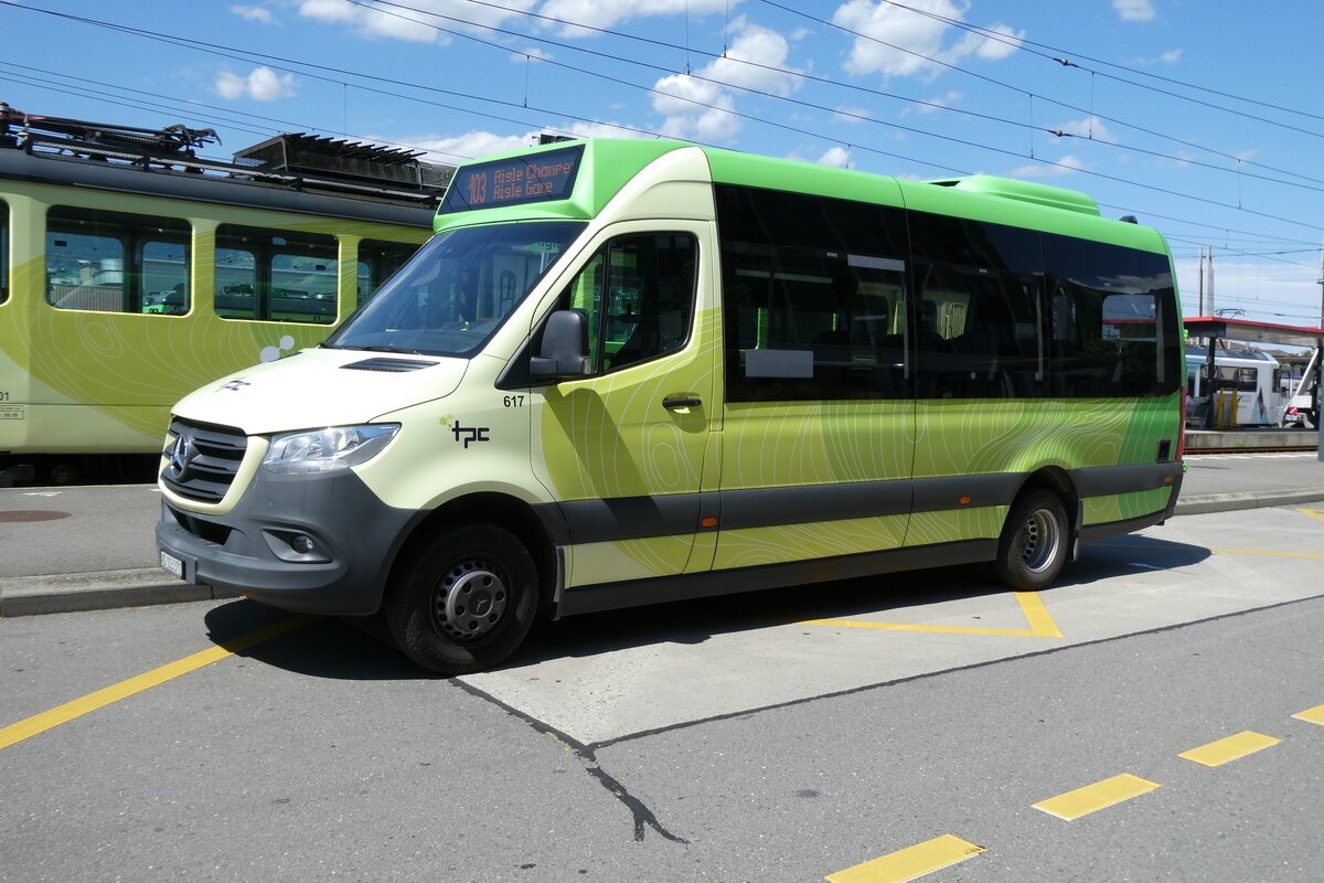 (278'552) - TPC Aigle - Nr. 617/VD 103'371 - Mercedes/ProBus am 5. August 2025 beim Bahnhof Aigle