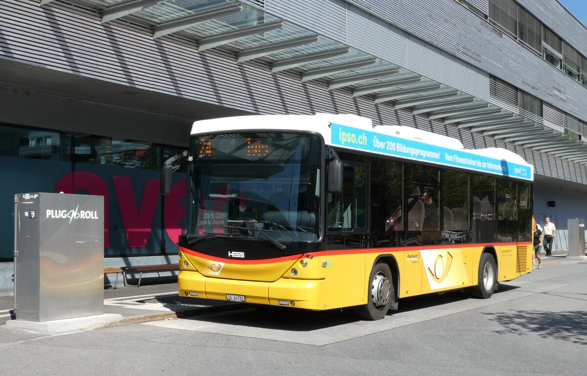 (278'604) - Gessinger, Bad Ragaz - SG 64'780/PID 5685 - Scania/Hess am 8. August 2025 beim Bahnhof Landquart