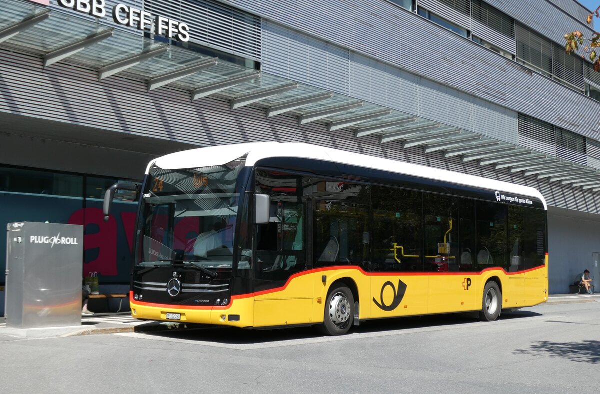 (278'617) - Gessinger, Bad Ragaz - GR 102'390/PID 12'083 - eMercedes am 8. August 2025 beim Bahnhof Landquart